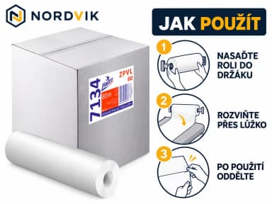 6x Zdravotnická podložka ZPVL 60 cm × 80 m, 2vrstvá celulóza, návod k použitia