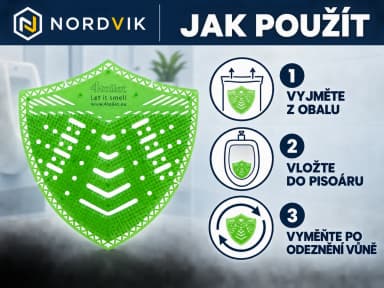 4Toilet SHIELD vonné sítko do pisoáru Kiwi s grapefruitem, 2 ks, návod k použitia