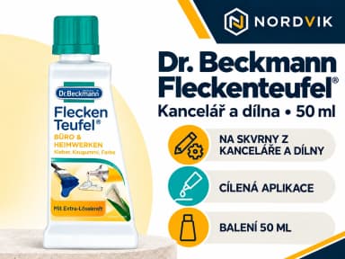 Dr. Beckmann Fleckenteufel odstraňovač skvrn Kancelář a dílna, 50 ml, produktová infografika