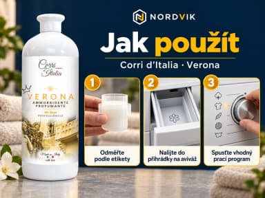 Corri d’Italia koncentrovaná aviváž Verona, 1 l / 40 praní, návod k použití