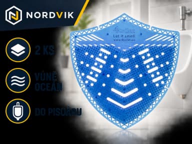 4Toilet SHIELD vonné sítko do pisoáru Oceán, 2 ks, produktová infografika