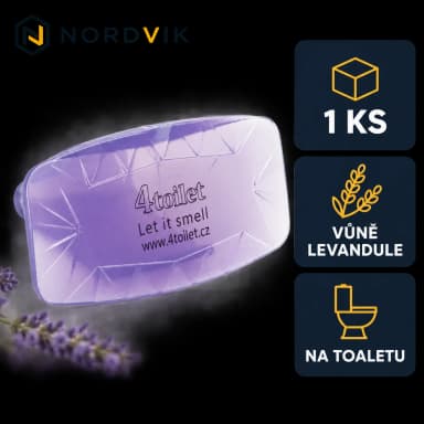 4Toilet vonná záveska na WC Levandule, 1 ks, produktová infografika