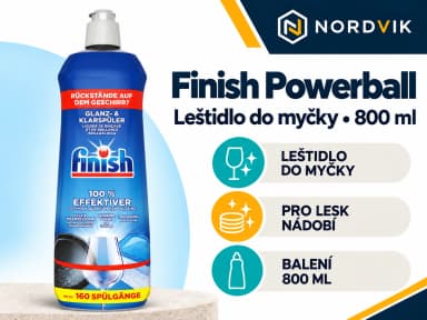 Finish Powerball leštidlo do myčky, 800 ml, produktová infografika