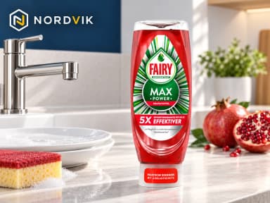 Fairy Max Power Granatapfel prostředek na nádobí - Granátové jablko, 545 ml, produktová fotografie v prostředí Nordvik