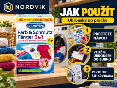 Dr. Beckmann All in 1 ubrousky pohlcující barvy a nečistoty, 40 ks, návod k použití