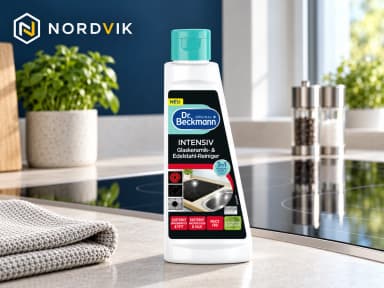 Dr. Beckmann Intensiv čisticí mléko na sklokeramiku a nerez, 250 ml, produktová fotografie v prostředí Nordvik