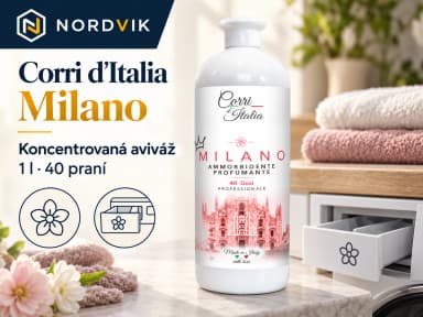Corri d’Italia koncentrovaná aviváž Milano, 1 l / 40 praní, produktová infografika