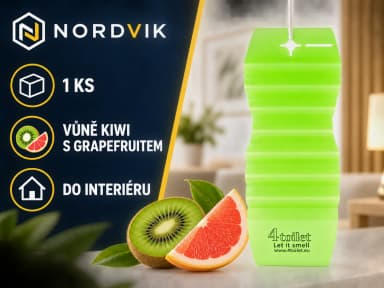 4Toilet vonná záveska do interiéru Kiwi s grapefruitem, 1 ks, produktová infografika