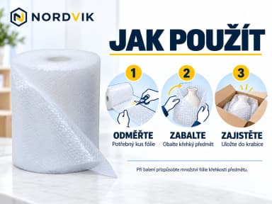 Bublinková fólie 100 cm × 100 m, návod k použití