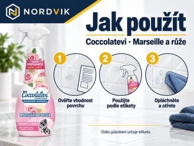 Coccolatevi univerzálne odmašťovač Marseille a růže, 750 ml, návod k použitia
