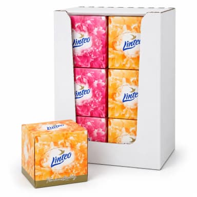 Linteo Premium bílé papierové kapesníky s balzámem, 3vrstvé, 60 ks