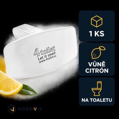 4Toilet vonná záveska na WC Citrón, 1 ks, produktová infografika