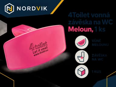 4Toilet vonná záveska na WC Meloun, 1 ks, produktová infografika