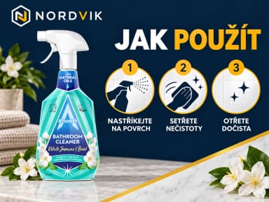 Astonish čistič koupelny Jasmín a bazalka, 750 ml, návod k použitia