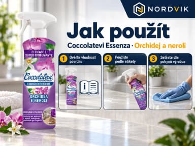 Coccolatevi Essenza univerzální čistič Orchidej a neroli, 750 ml, návod k použití