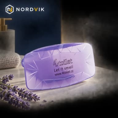 4Toilet vonná záveska na WC Levandule, 1 ks, produktová fotografie v prostředí Nordvik