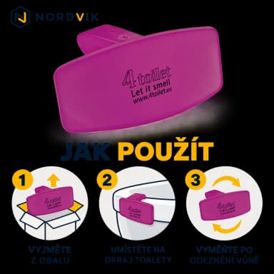 4Toilet vonná záveska na WC Jablko se škoricou, 1 ks, návod k použitia