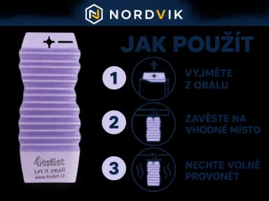 4Toilet vonná záveska do interiéru - Levandule, návod k použitia