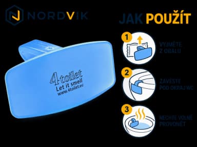 4Toilet vonná záveska na WC Oceán, 1 ks, návod k použitia