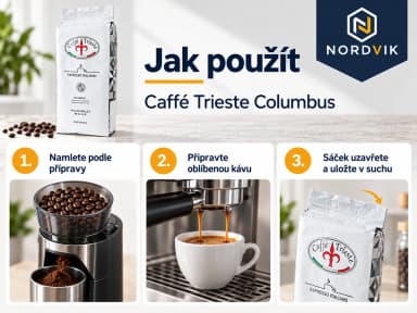 Caffé Trieste COLUMBUS zrnková káva, 1000g, návod k použití