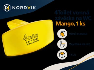 4Toilet vonná záveska na WC Mango, 1 ks, produktová infografika
