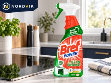 Bref Power sprej na čištění sporáků a varných desek od mastnoty 0,75l, produktová fotografie v prostředí Nordvik