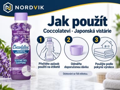 Coccolatevi parfém na praní a do domácnosti Japonská vistárie, 300 ml, návod k použití