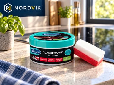 Dr. Beckmann čisticí pasta na sklokeramické i indukční desky s houbičkou, 250 g, produktová fotografie v prostředí Nordvik