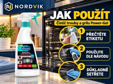 Dr. Beckmann čistič trouby a grilu Power-Gel, 375 ml, návod k použití