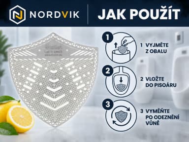 4Toilet SHIELD vonné sítko do pisoáru Citrón, 2 ks, návod k použitia