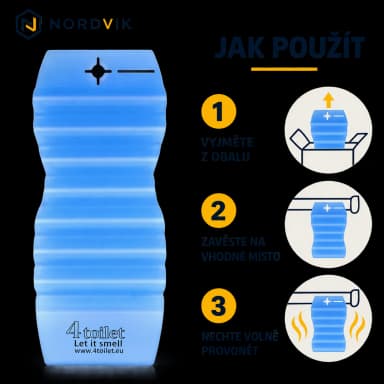 4Toilet vonná záveska do interiéru Oceán, 1 ks, návod k použitia