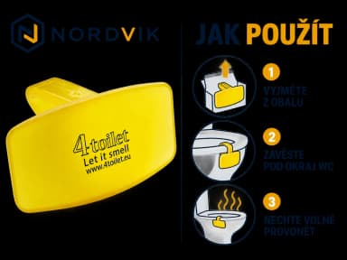 4Toilet vonná záveska na WC Mango, 1 ks, návod k použitia