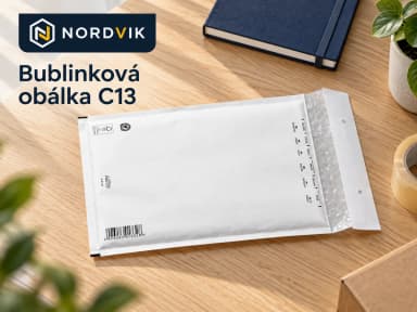Bublinková obálka C13, 150 x 215 mm, produktová fotografie v prostředí Nordvik