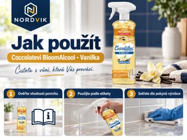 Coccolatevi BloomAlcool univerzálne čistič Vanilka, 750 ml, návod k použitia