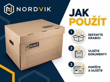 Archivační krabice D.RECT 2100, 431 x 333 x 294 mm, návod k použitia