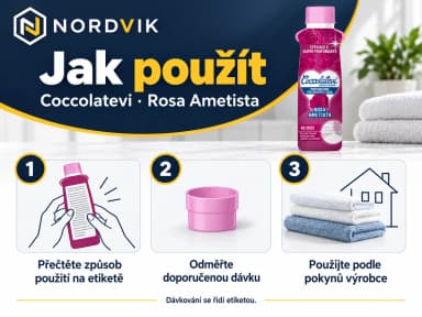 Coccolatevi parfém na praní a do domácnosti Rosa Ametista, 300 ml, návod k použitia