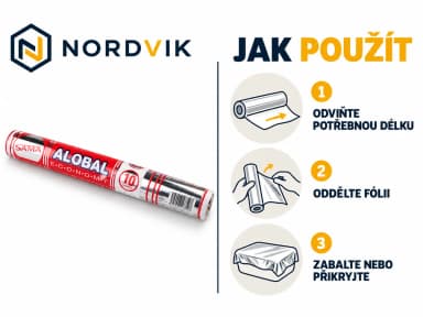 Alobal 28 cm × 10 m ve fólii, návod k použitia