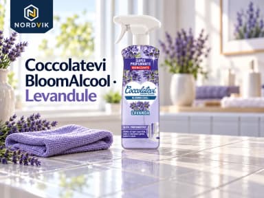 Coccolatevi BloomAlcool univerzálne čistič Levandule, 750 ml, produktová fotografie v prostředí Nordvik