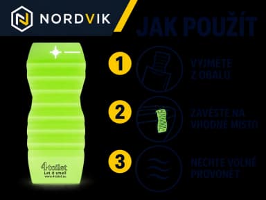 4Toilet vonná záveska do interiéru Kiwi s grapefruitem, 1 ks, návod k použitia