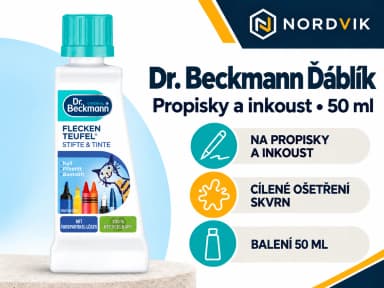 Dr. Beckmann Ďáblík na skvrny Propisky a inkoust, 50 ml, produktová infografika