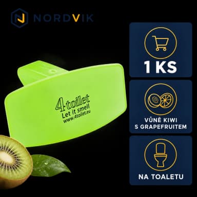 4Toilet vonná záveska na WC Kiwi s grapefruitem, 1 ks, produktová infografika