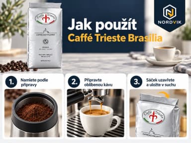 Caffé Trieste Brasilia zrnková káva, 1 kg, návod k použití