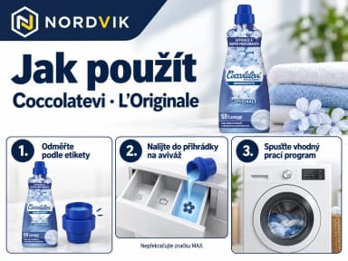 Coccolatevi koncentrovaná aviváž L’Originale, 1,25 l / 50 praní, návod k použití