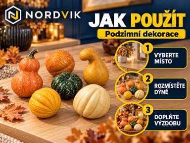 Dekorační plastové dýně RX04793, 6 ks, návod k použití
