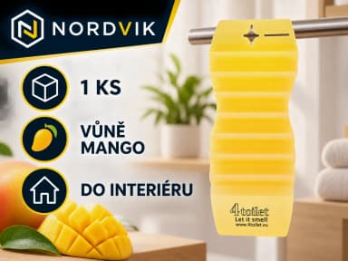 4Toilet vonná záveska do interiéru Mango, 1 ks, produktová infografika
