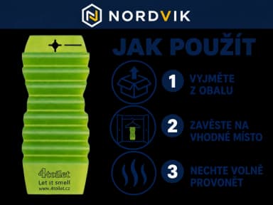4Toilet vonná záveska do interiéru Borovice, 1 ks, návod k použitia