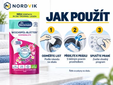 Dr. Beckmann Magic Leaves Sommerblüte avivážní listy, 28 dávek, návod k použití