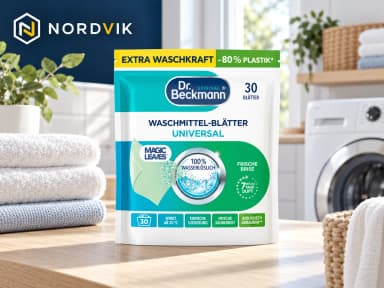 Dr. Beckmann Magic Leaves Universal prací listy, 30 ks, produktová fotografie v prostředí Nordvik