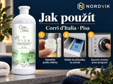 Corri d’Italia koncentrovaná aviváž Pisa, 1 l / 40 praní, návod k použitia
