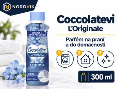 Coccolatevi parfém na praní a do domácnosti L’Originale, 300 ml, produktová infografika